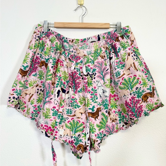 Printfresh Must Love Dogs Pintuck Short Set Pink Peony Women’s Sz 2X - Picture 7 of 10